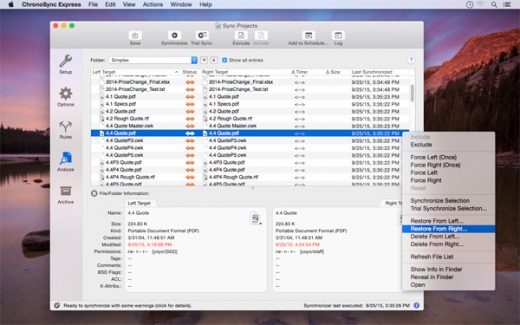 Migliori utility per mac: CHRONOSYNC EXPRESS