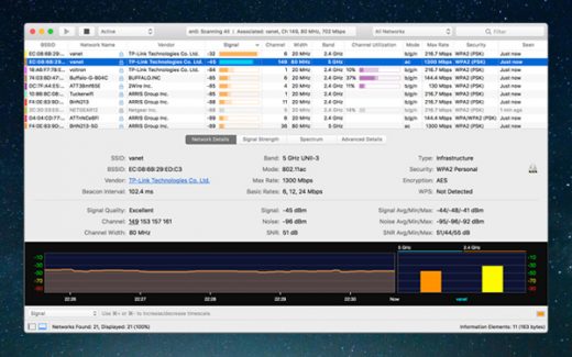 Migliori utility per mac: Wifi Explorer