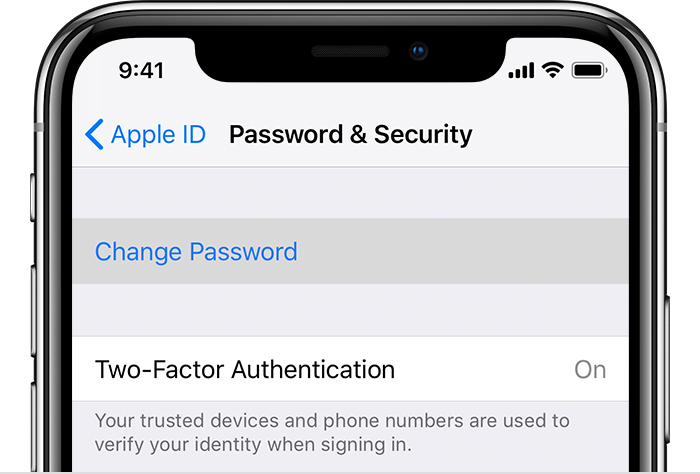 ios iphone x settings apple id password security - trovare - Mr.Apple