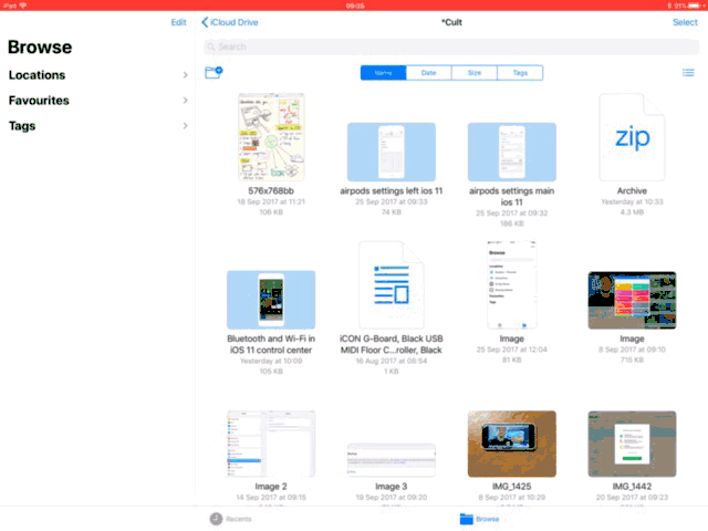 comprimere in Zip con l'app files con zipper
