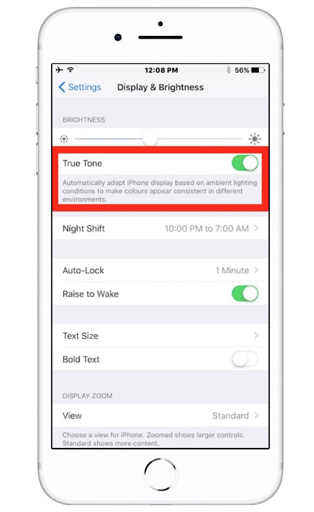 Disabilitare il True Tone iPhone 8