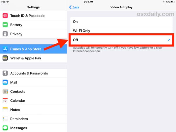 Disabilitare l'autoplay nell'App Store 3