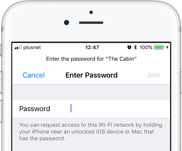 password iPhone
