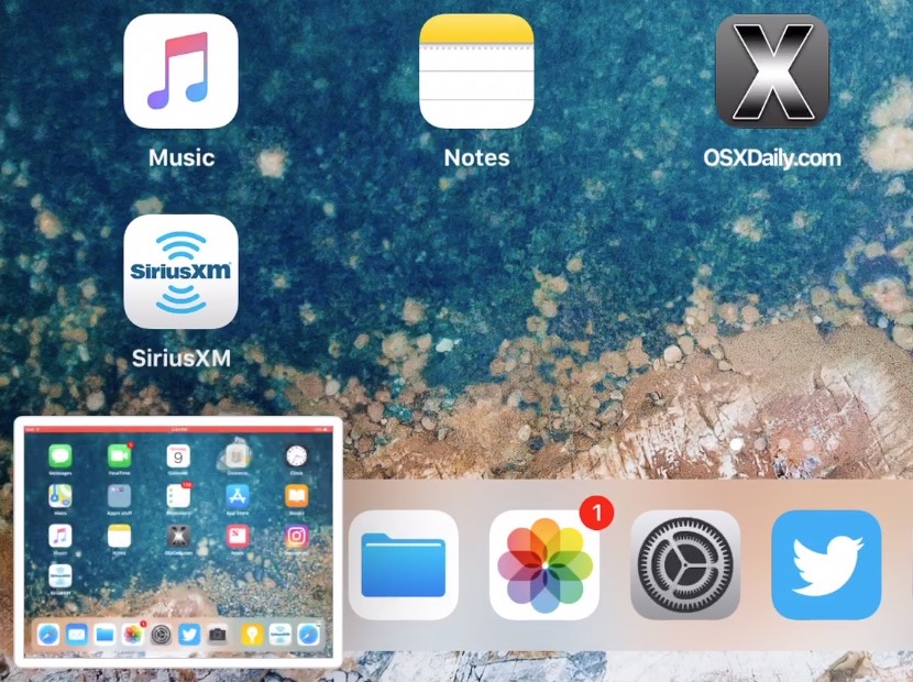 nascondere l'anteprima degli screenshot in iOS