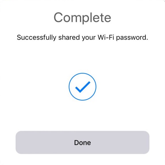 condividere la rete wifi in iOS 11 done