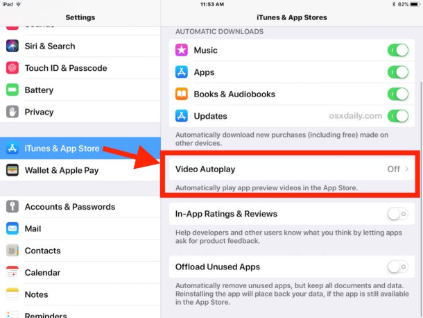 Disabilitare l'autoplay nell'App Store 1