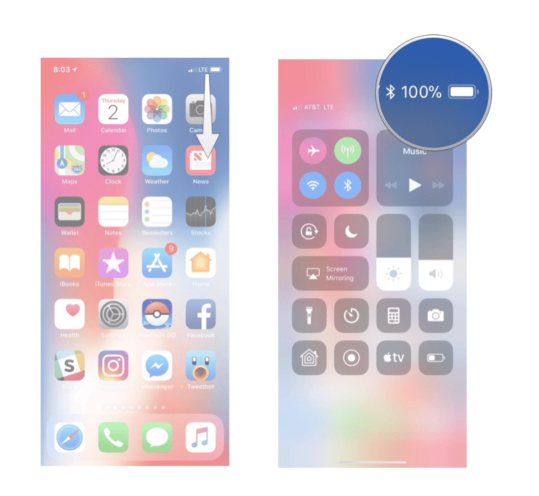 visualizzare la percentuale della batteria su iPhone X 2