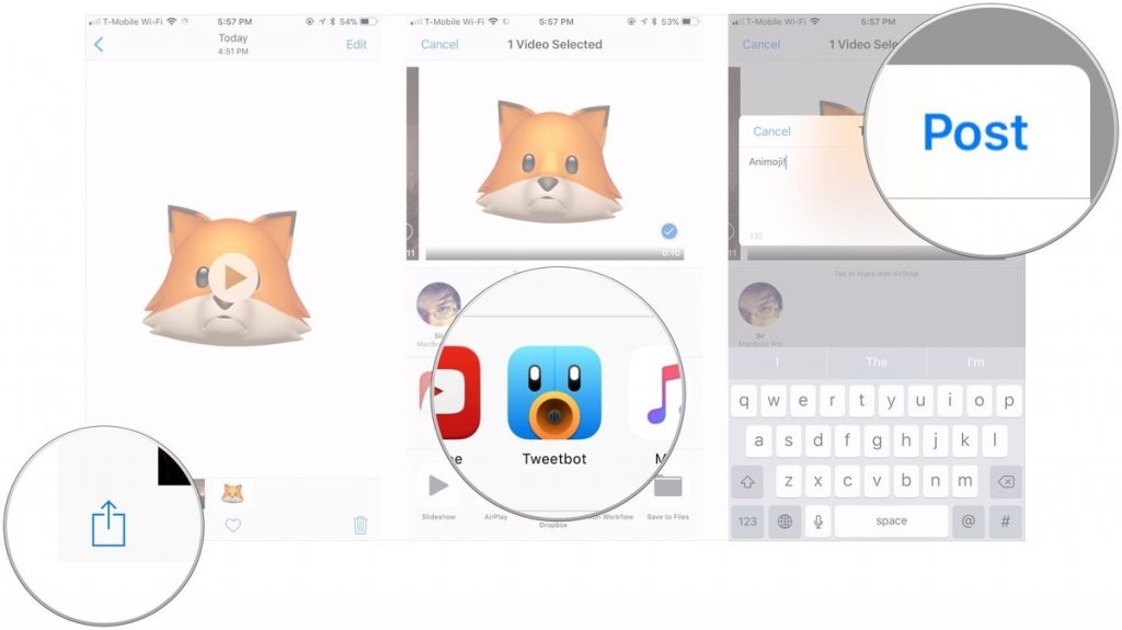 condividere gli Animoji sui social 5