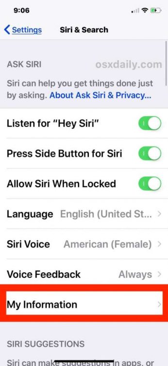 Come farci Riconoscere da Siri proprietario