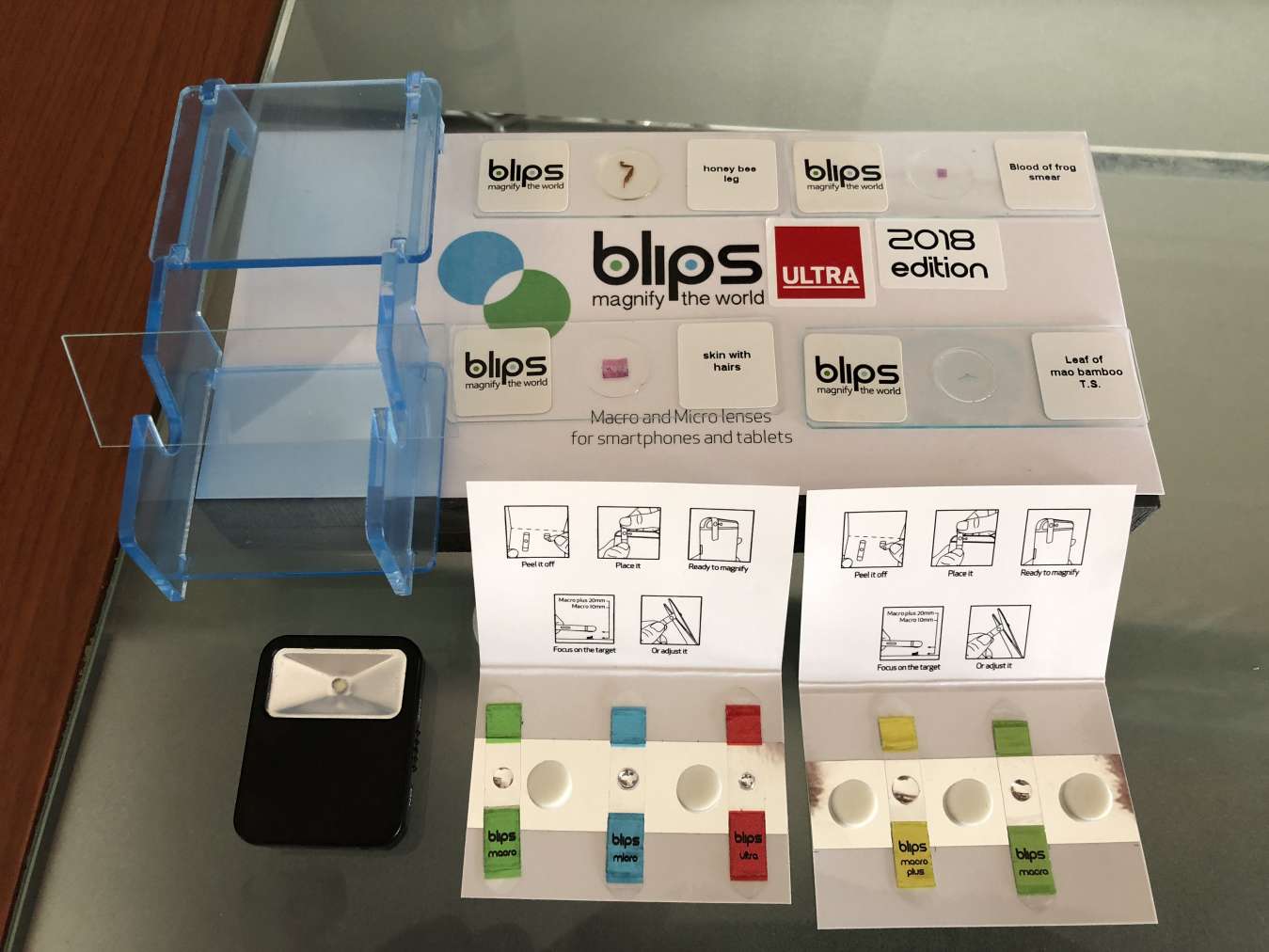 Tutti i Componenti del kit delle lenti Blips