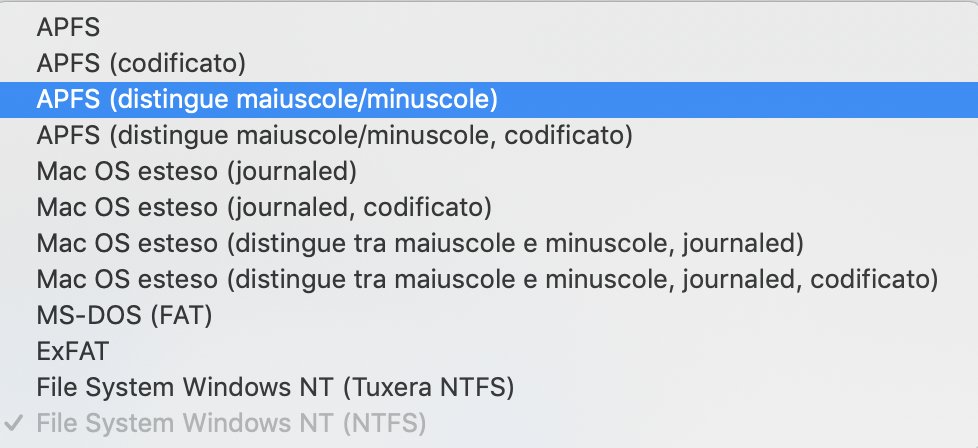 Tuxera NTFS estensione