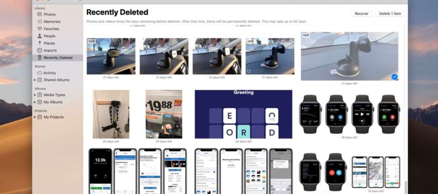 recupero foto cancellate su mac