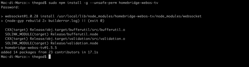 homebridge webos