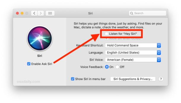 ascoltami Ehi Siri su Mac 