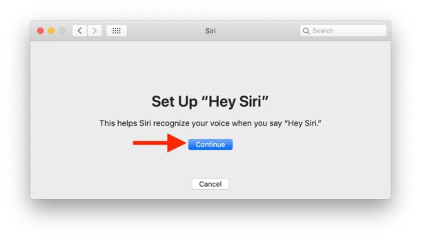 configurazione Ehi Siri su Mac 1