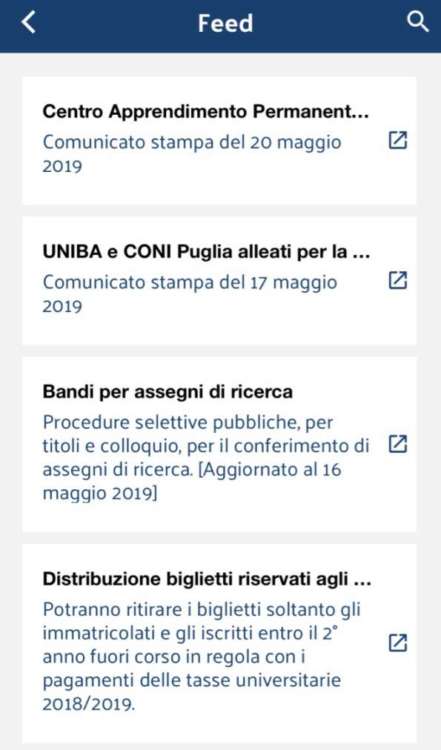 MyUniBa feed