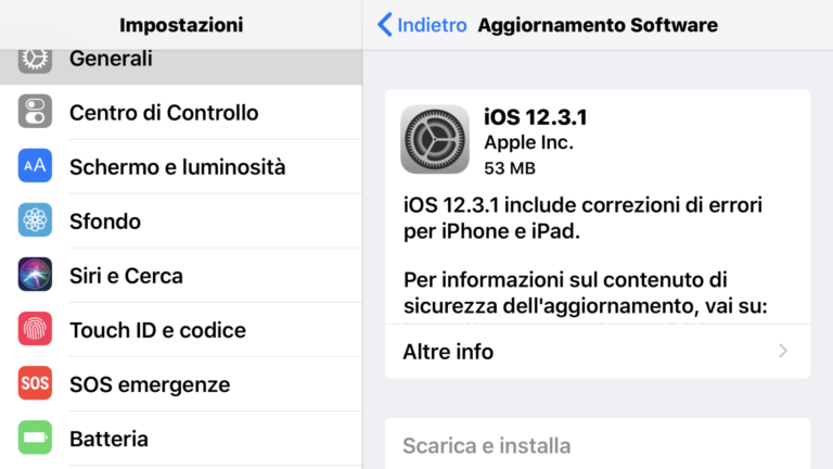 download di iOS 12.3.1