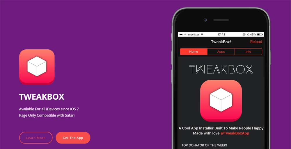 Store alternativi per iOS senza Jailbreak: Tweakbox