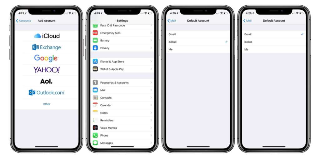 COME CAMBIARE LA MAIL DI DEFAULT SU IOS