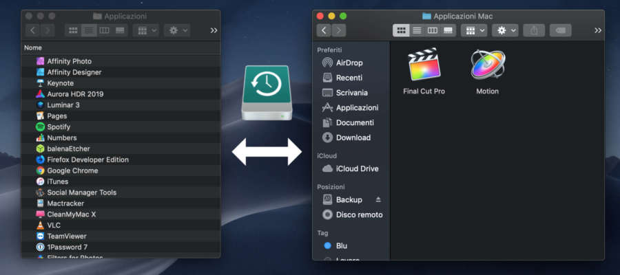 installare applicazioni del mac su HD