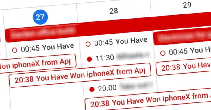 rimuovere lo spam dal calendario su ios