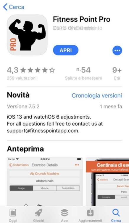 Fitness Point Pro nell'app store.