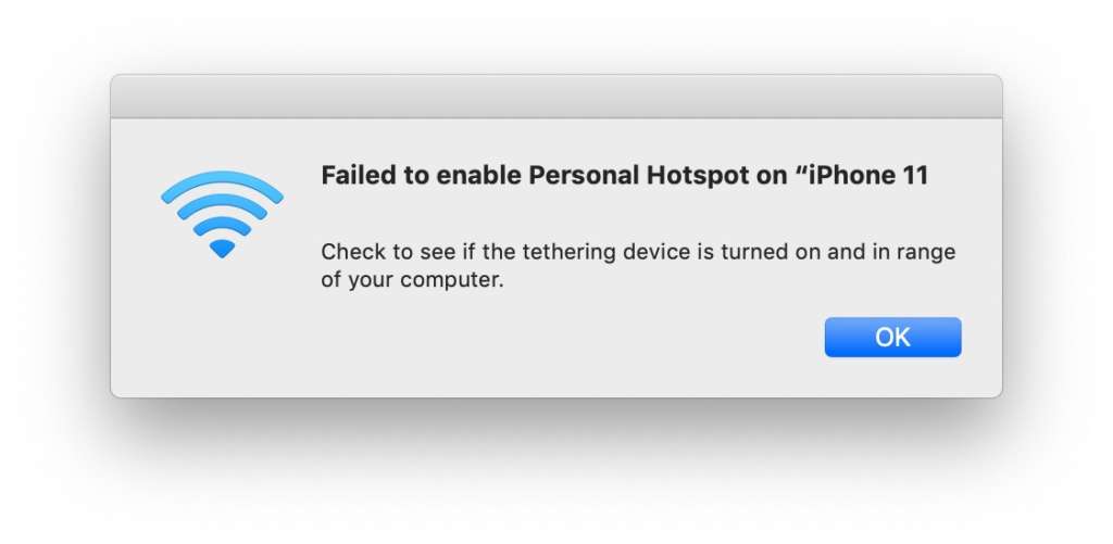 hotspot non funziona su iPhone