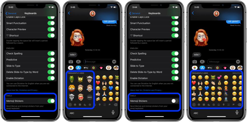 come rimuovere i Memoji dalla tastiera su iOS 2