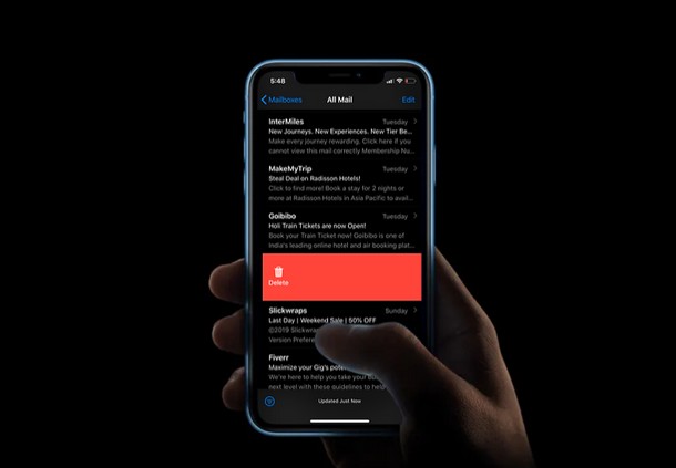 recuperare le e-mail rimosse da iPhone