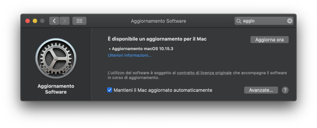 download di MacOS 10.15.3