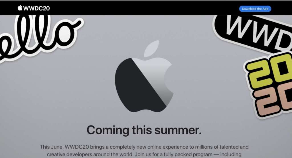 Il WWDC20 si farà a giugno Online
