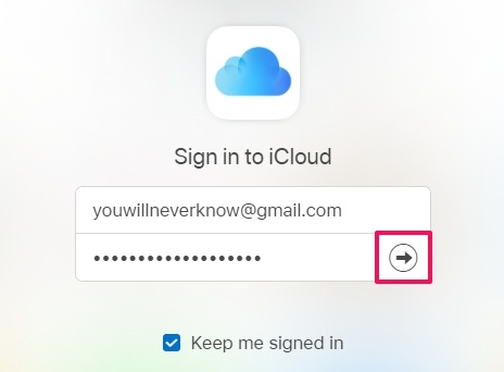 entrare in iCloud