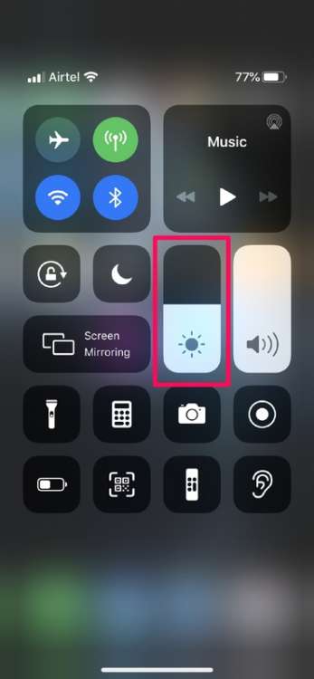 dark mode da control center 2