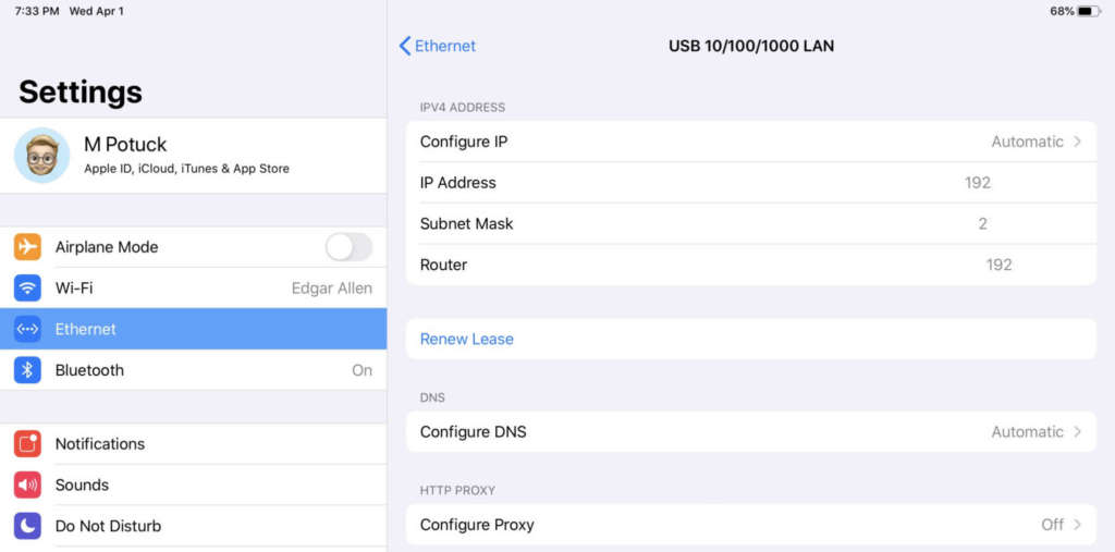 Come utilizzare Ethernet con iPad su USB-C o Lightning 2