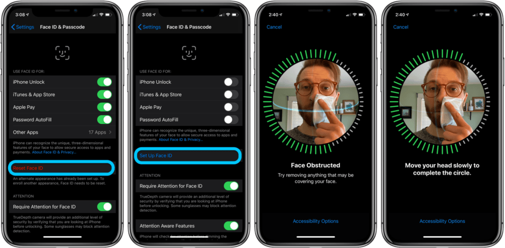 migliorare FaceID iPhone con la maschera 1