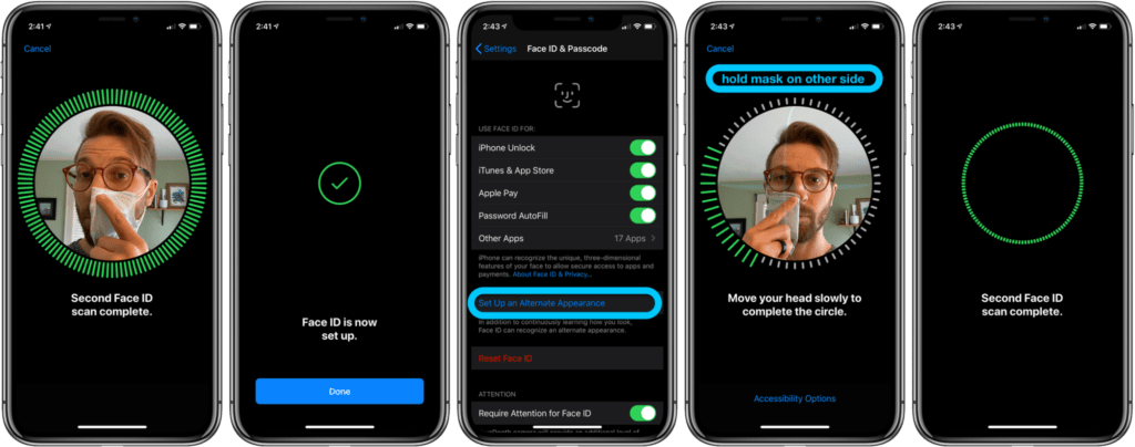 migliorare FaceID iPhone con la maschera 2