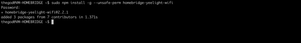 HomeBridge e Yeelight