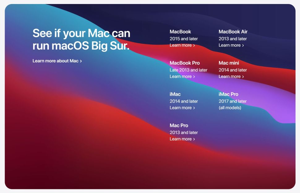 Novità di MacOS Big Sur: supporto mac