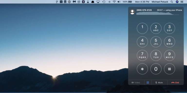 chiamare da mac via iPhone