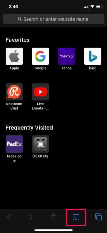 modificare i segnalibri in Safari su iPhone e iPad 