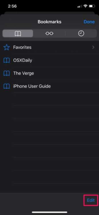 modificare i segnalibri in Safari su iPhone e iPad  3