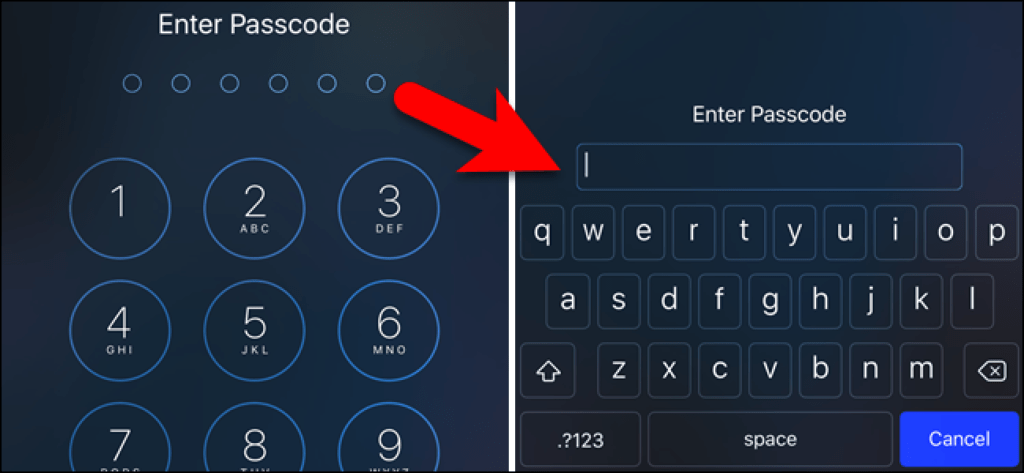 Impostare una password alfanumerica su iPhone