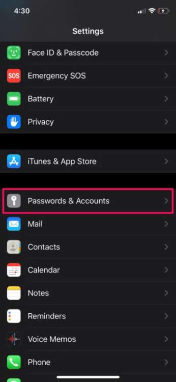 modificare le password su iPhone e iPad 2