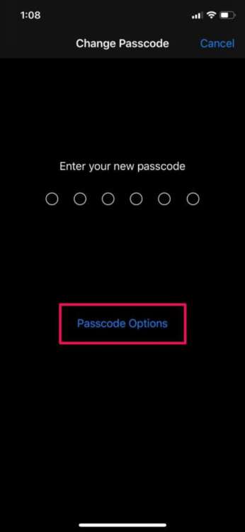 Impostare una password alfanumerica su iPhone password