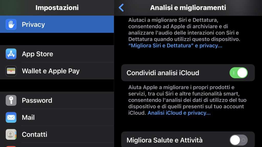 Cicli di ricarica della batteria dell'iPhone condividi analisi iCloud 