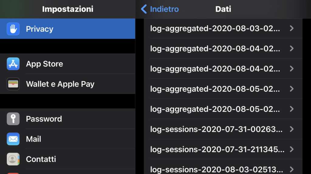 Cicli di ricarica della batteria dell'iPhone log-aggregated