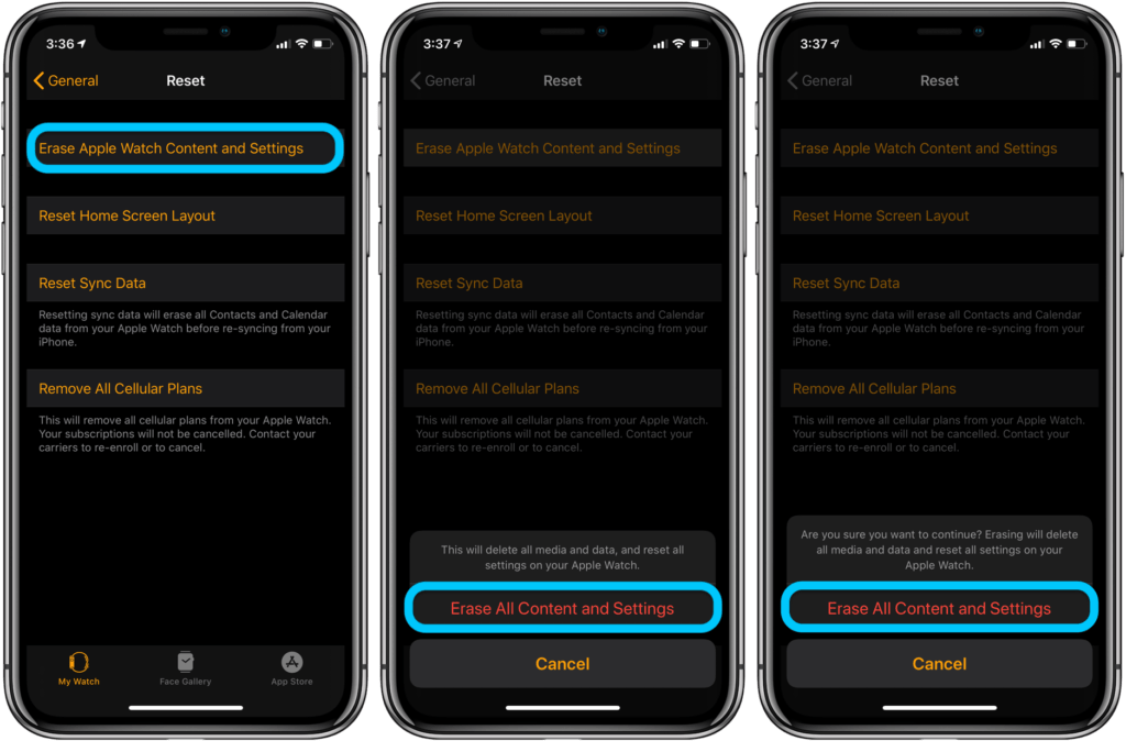 formattare Apple Watch senza iPhone