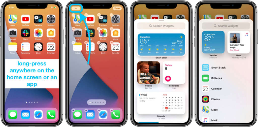 come impostare i widget su iPhone 1