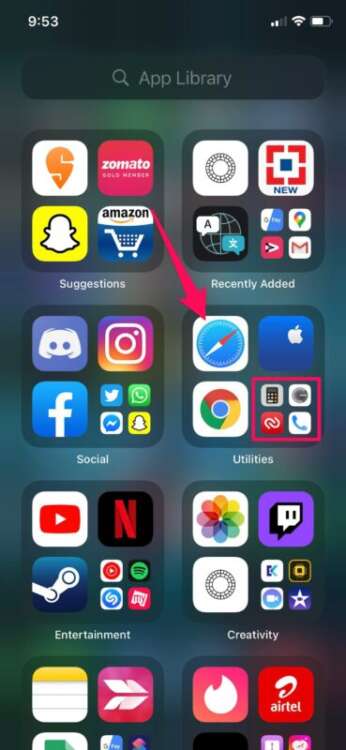 Trucchi iOS 14 app library