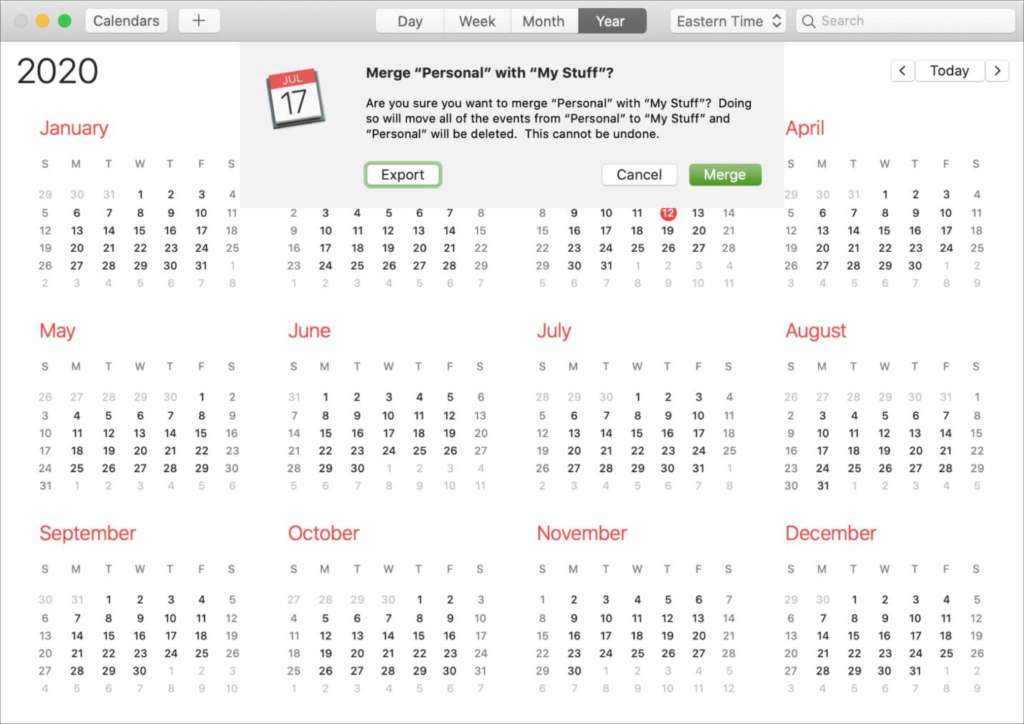 Come unire più calendari iCloud